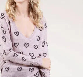27 Miles Malibu - Davina Cashmere Double V-neck Long Sleeve