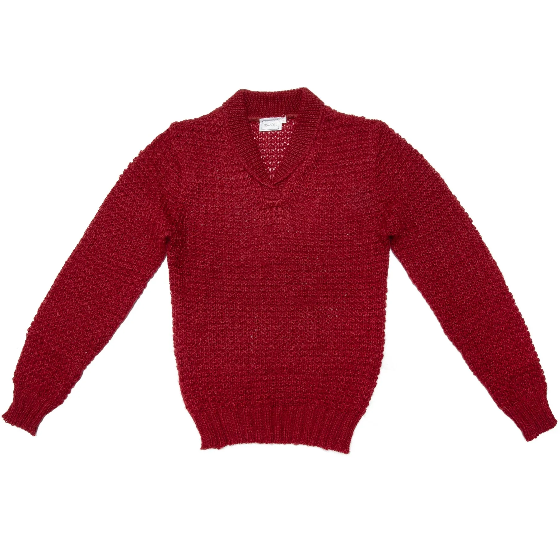 70s, Collegiate, DK Yarn, Honeycomb Stitch, Ribbed Neckline