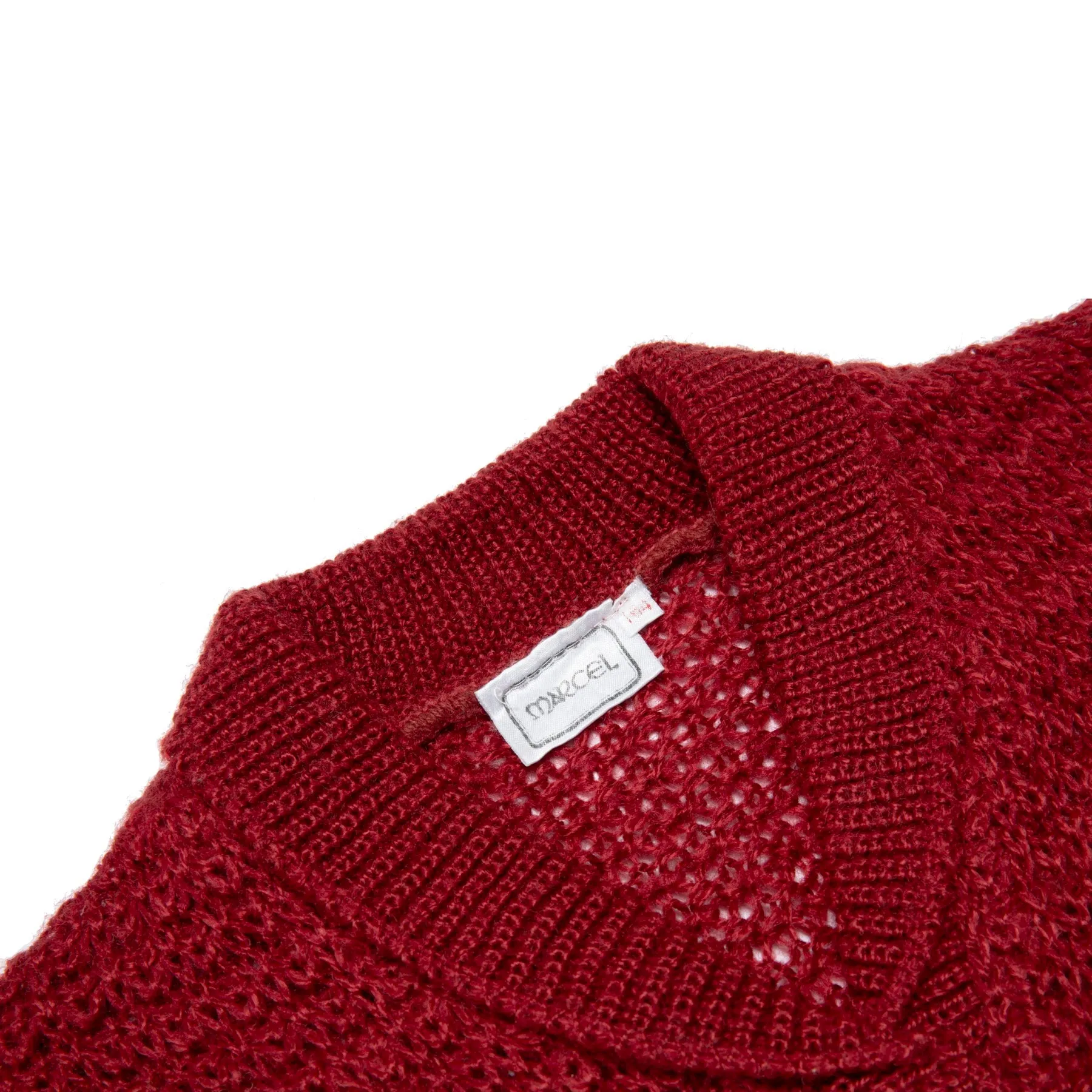 70s, Collegiate, DK Yarn, Honeycomb Stitch, Ribbed Neckline