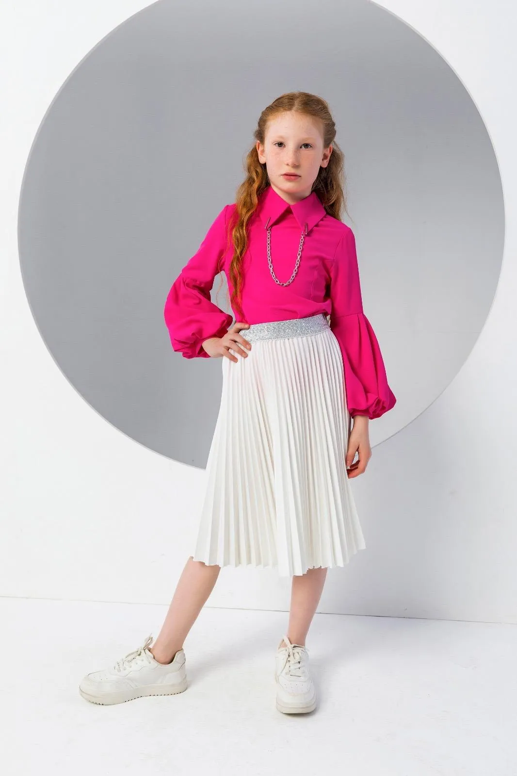 AD- Midi Micro Pleat Skirt