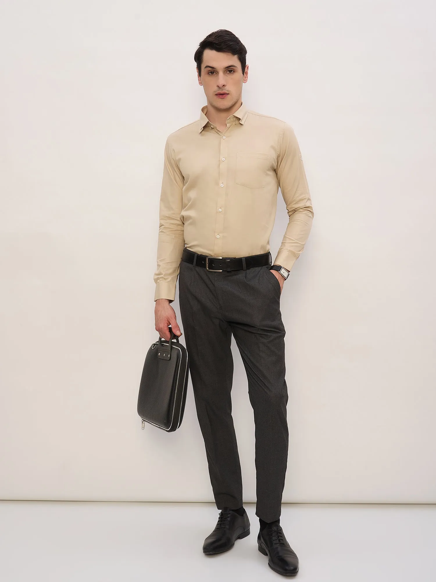 Beige: Formal Water Repellent Shirt