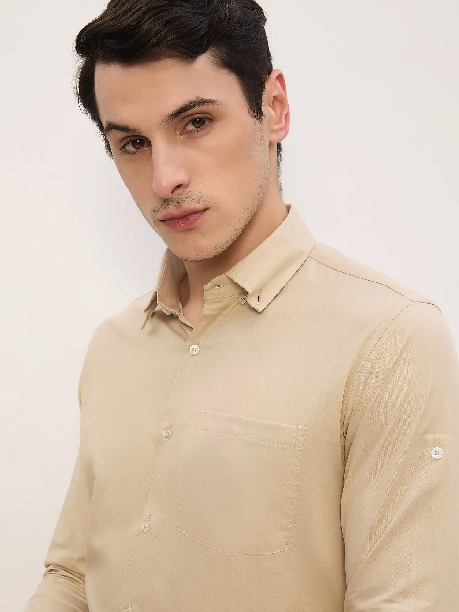 Beige: Formal Water Repellent Shirt