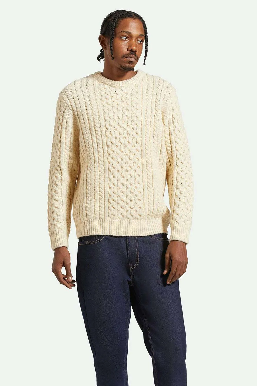 CLASSIC FISHERMANS SWEATER Oatmeal
