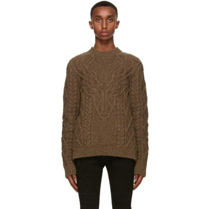 Dsquared2 Brown Knit Canadian Sweater