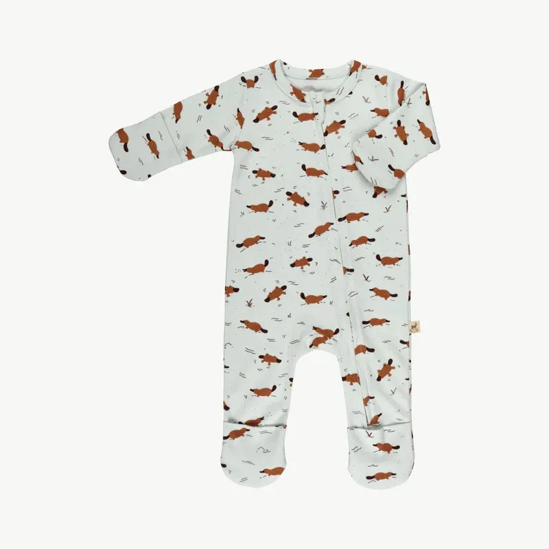 'PLATYPUS POND' ICE FLOW ZIPPERED JUMPSUIT