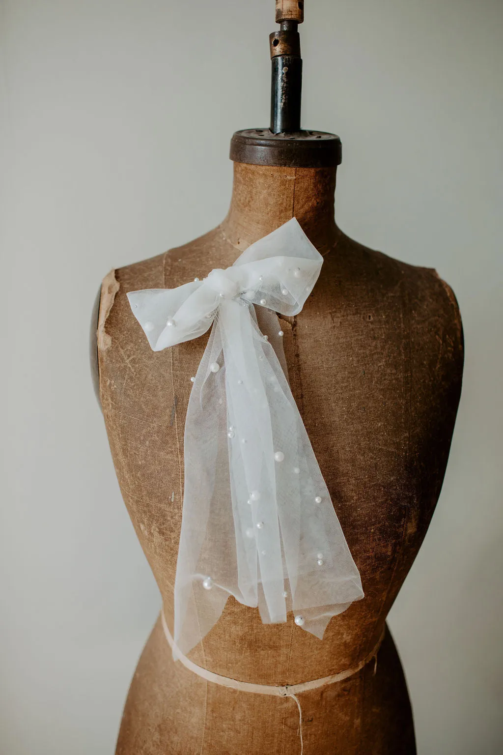 Soft Beaded Pearl Hair Bow