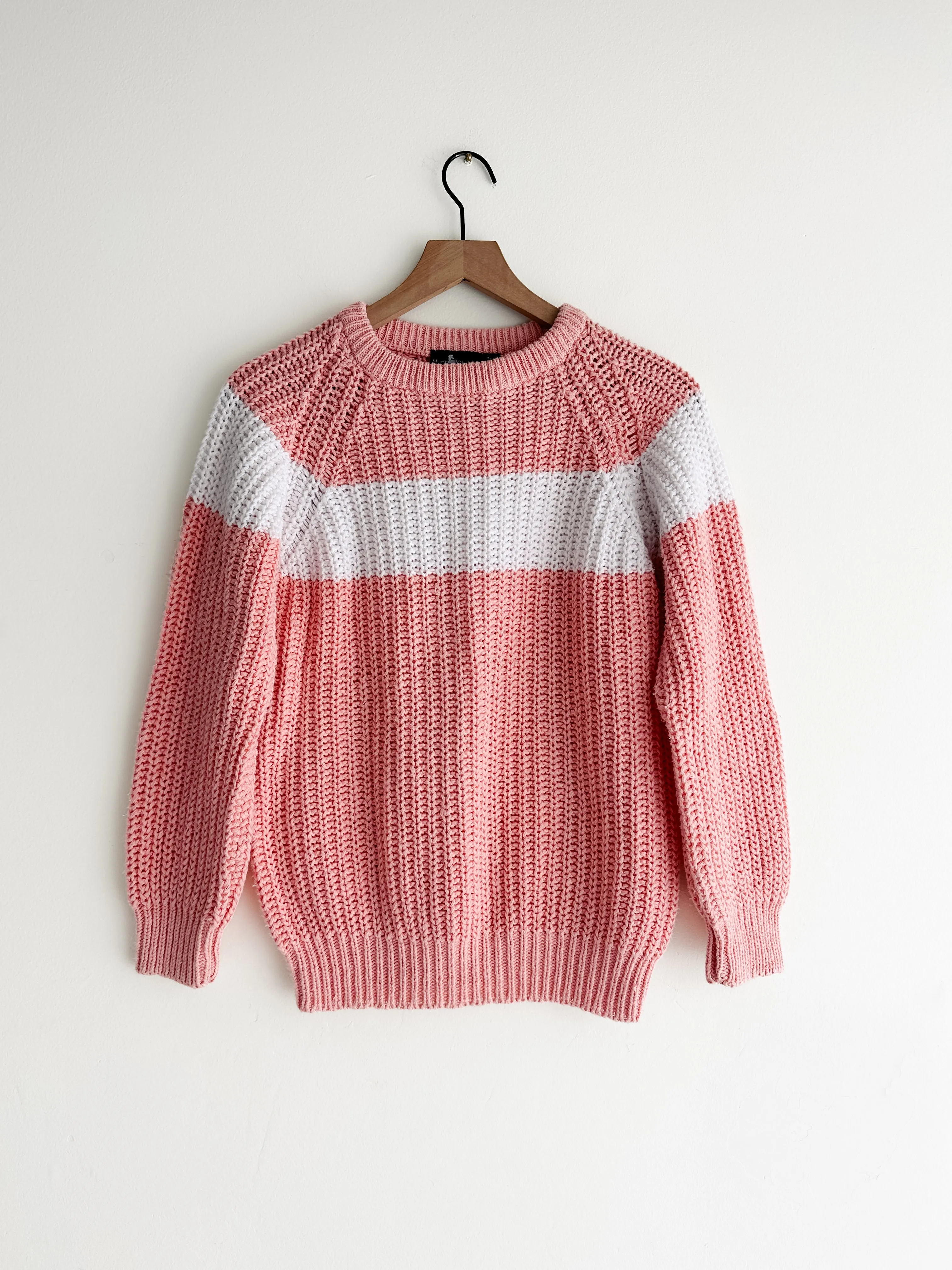 vintage salmon cotton sweater (S)