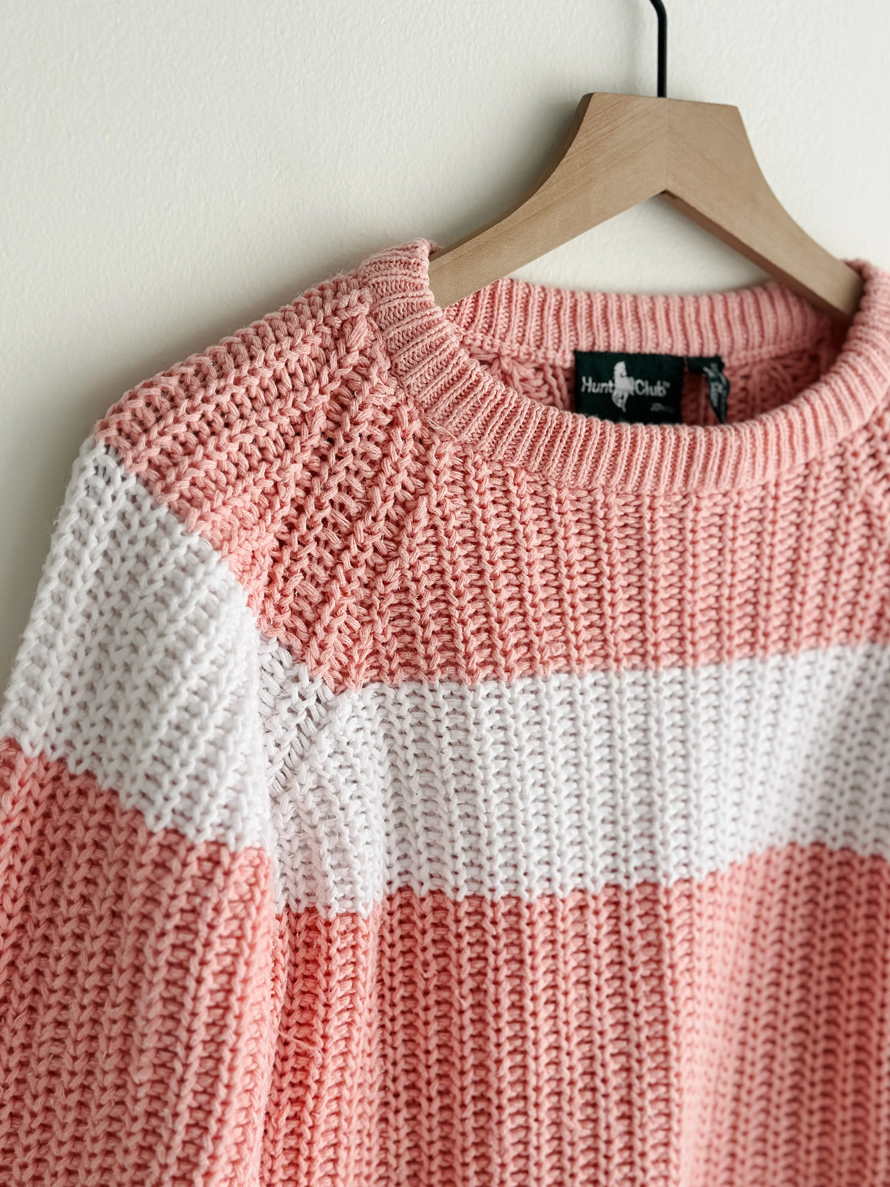 vintage salmon cotton sweater (S)